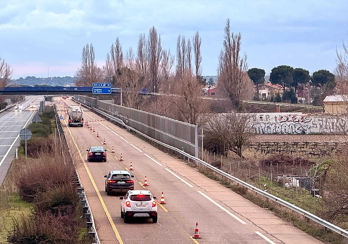 Finalización del primer tramo de pantallas acústicas en Laguna de Duero.