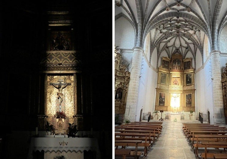 Haz de luz fotografiado en 2021 y el fotografiado el pasado 13 de febrero