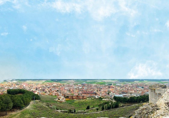 Panorámica de Íscar desde el castillo.