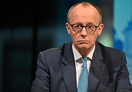 Friedrich Merz, en uno de los debates televisados.