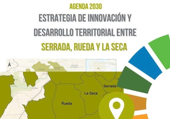 Cartel del proyecto que desarrollarán La Seca, Serrada y Rueda