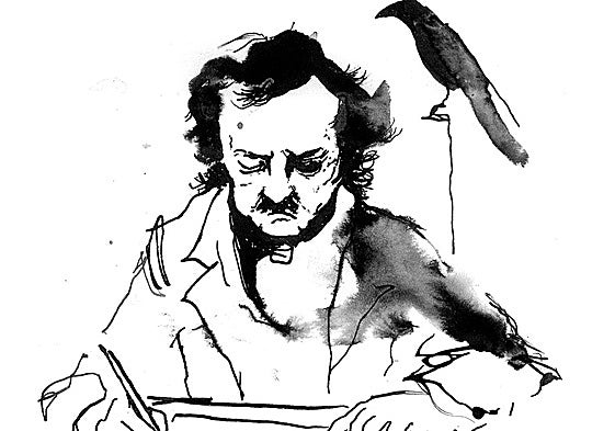 Ilustración de Arturo Garrido para la edición de los cuentos completos de Poe de Páginas de Espuma.