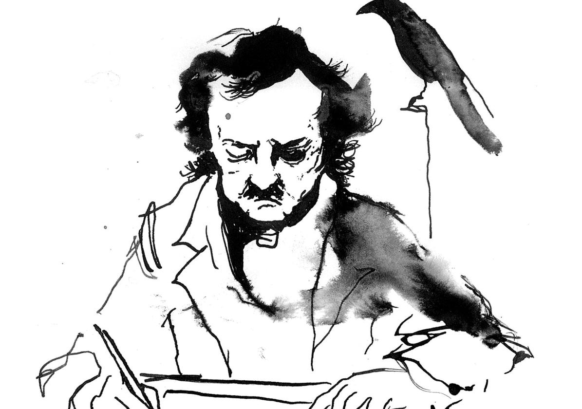 Ilustración de Arturo Garrido para la edición de los cuentos completos de Poe de Páginas de Espuma.