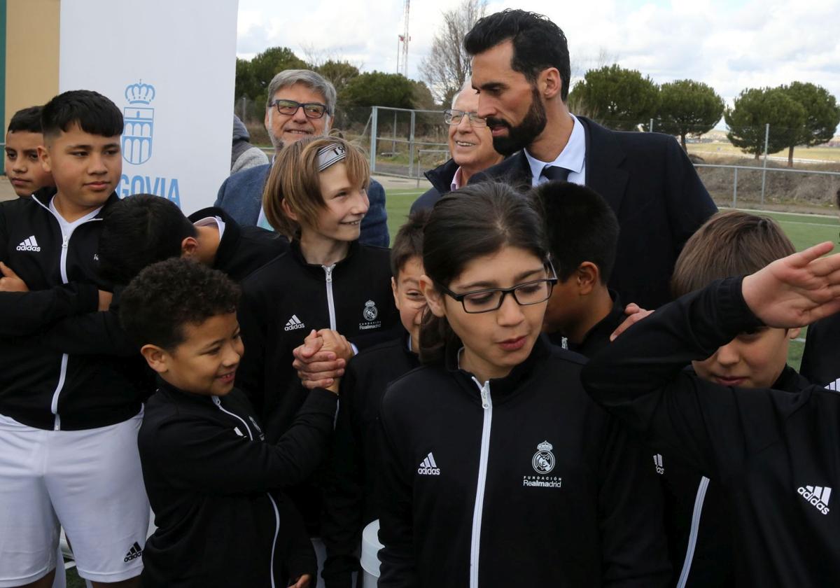 Fotos de la visita de Álvaro Arbeloa a Segovia