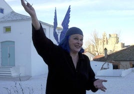 La actriz Lucía Bosé en una fotografía de 2002 en el Museo de los Angeles de Turégano.