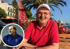Sergio Kresic, en una imagen reciente en Marbella. En detalle, dirigiendo al Real Valladolid en diciembre de 2004.