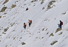 Labores de rescate de la mujer en el Risco de los Claveles.