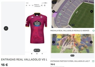 Mercadillo de abonos del Pucela en anuncios de segunda mano: «A 15 euros, a 20, entradas y cromos...»