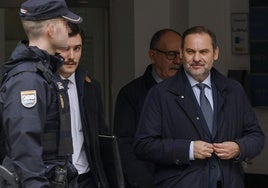 José Luis Ábalos, tras declarar en el Supremo.