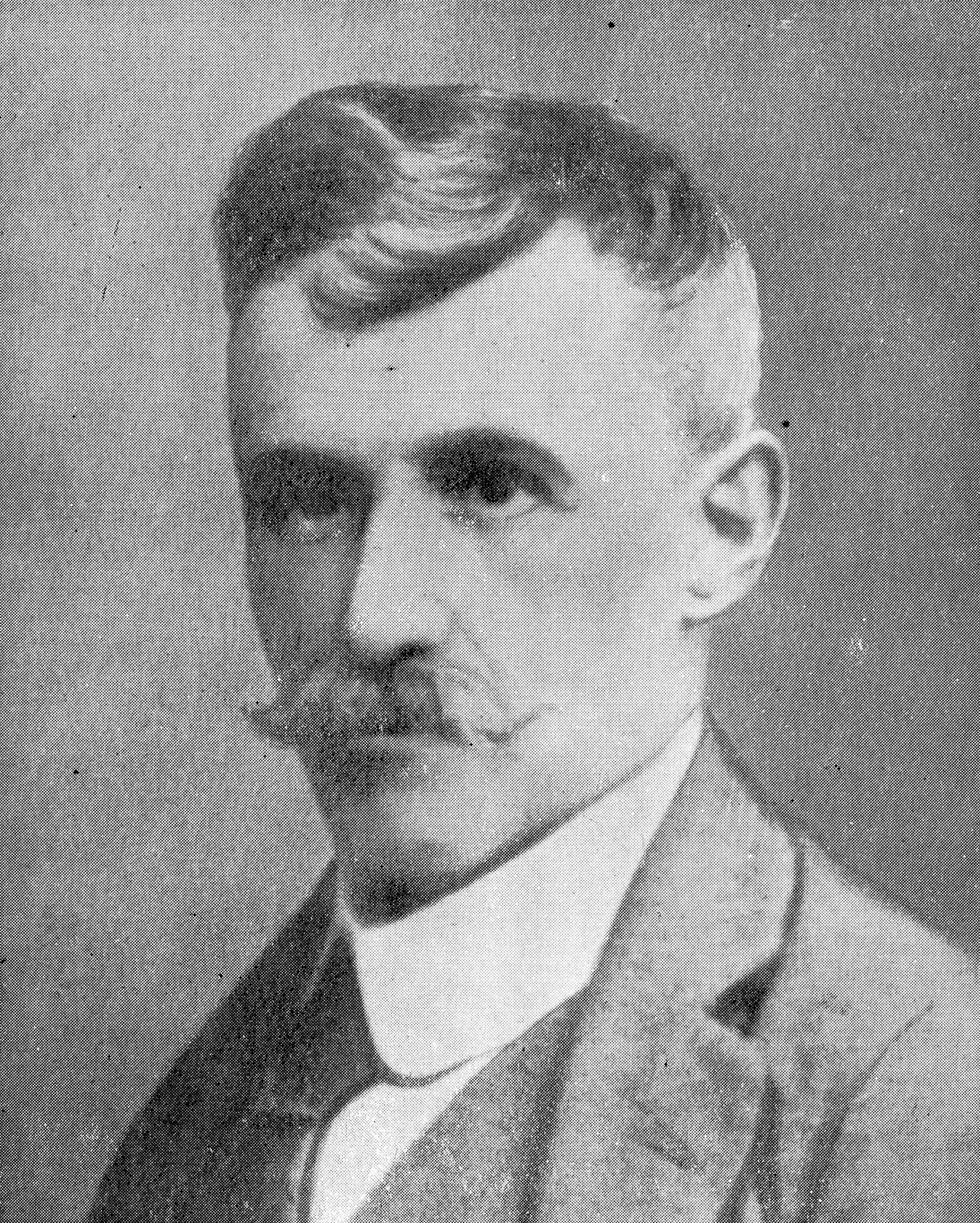 Imagen secundaria 2 - Párrafo de El Norte del 19 de junio de 1909. Dibujos del padre del pintor, el arquitecto vallisoletano Darío Regoyos Molinillo, y retrato del artista.