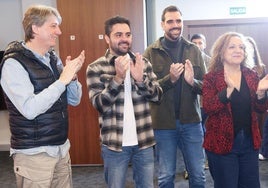 Carlos Martínez, Fran Díaz, Diego Vallejo e Iratxe García, este domingo.