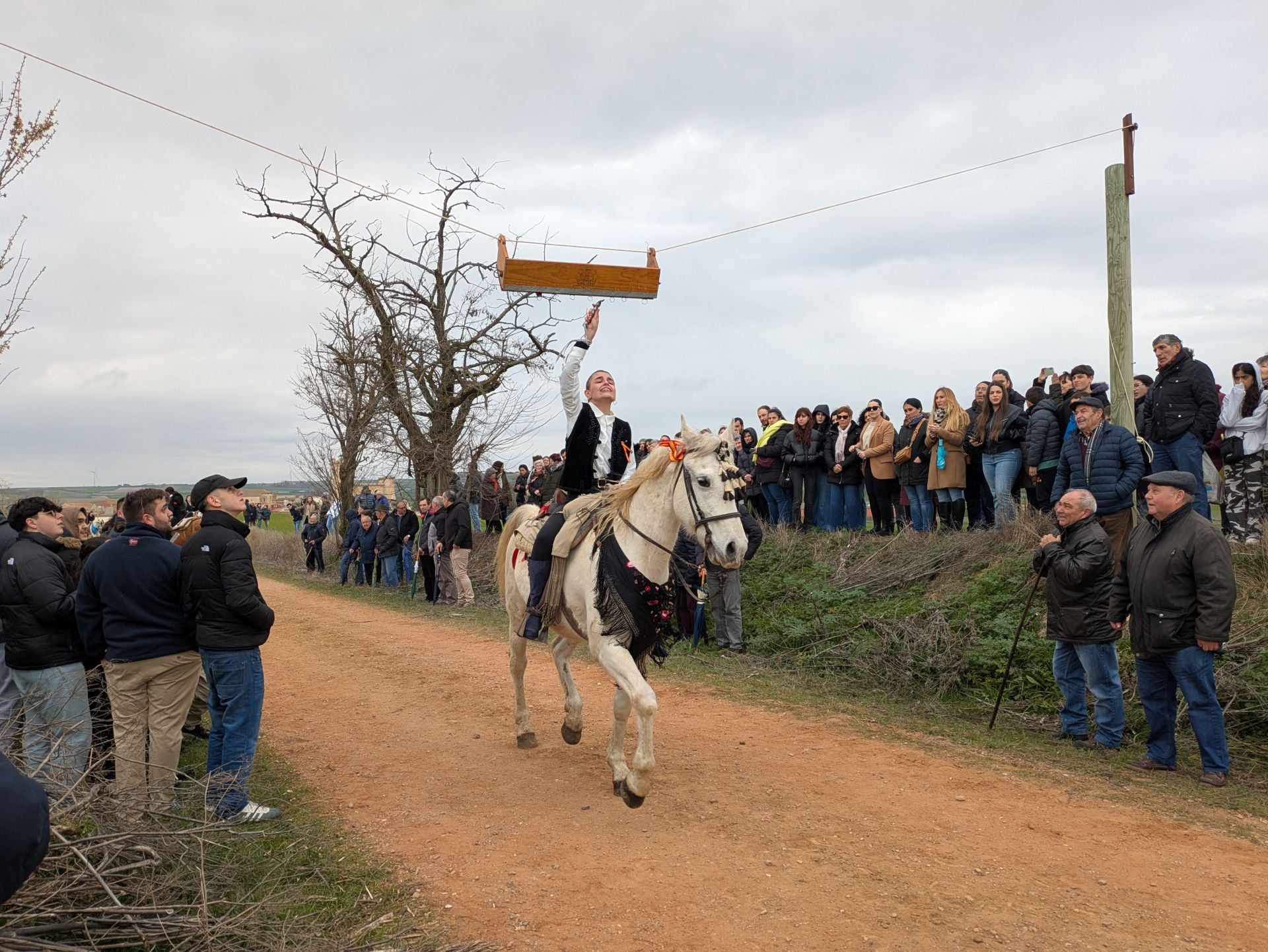 Carrera de cintas a caballo en Torrelobatón