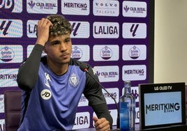 Aznou, durante su rueda de prensa en Zorrilla.