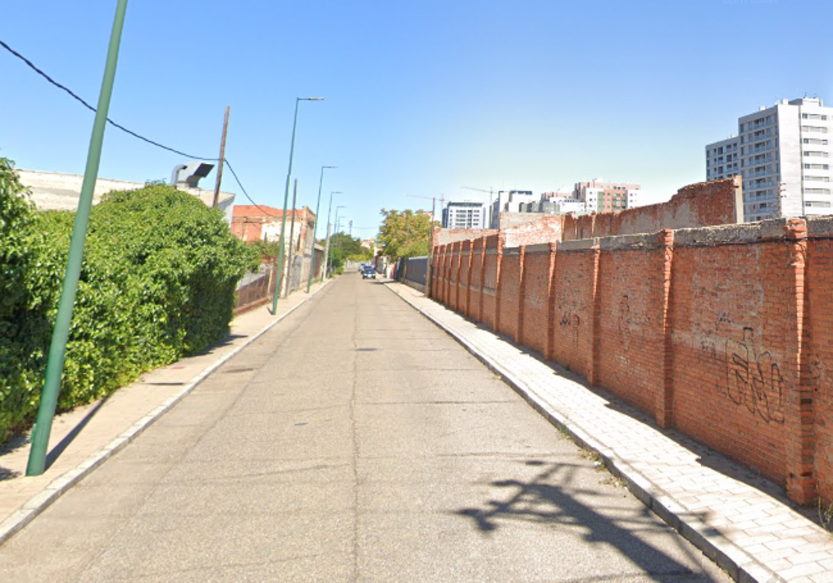 Calle Casa Alegre de Valladolid, donde fue localizado el vehículo.