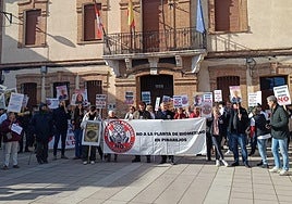 Manifestación contra la planta de biometano, el pasado enero.