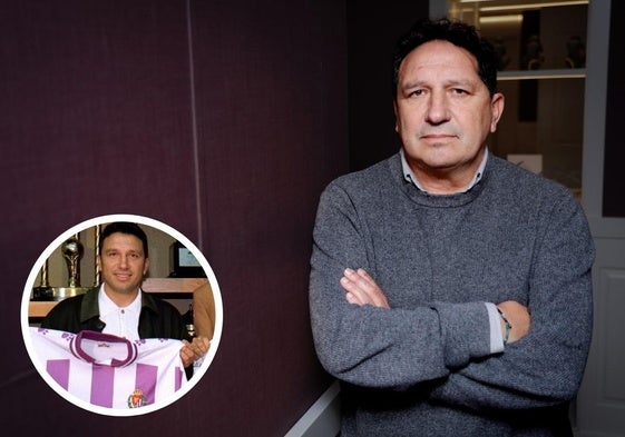 Eusebio posa para una entrevista en El Norte. En detalle, en su presentación como jugador del Real Valladolid en el año 97.