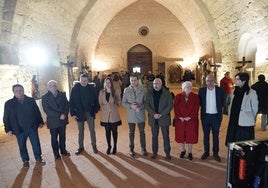 Foto de familia tras la presentación, este miércoles, de las obras restauradas.