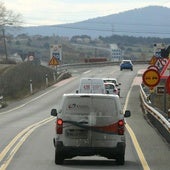 Obras en la N-603 a su paso por Ortigosa del Monte.