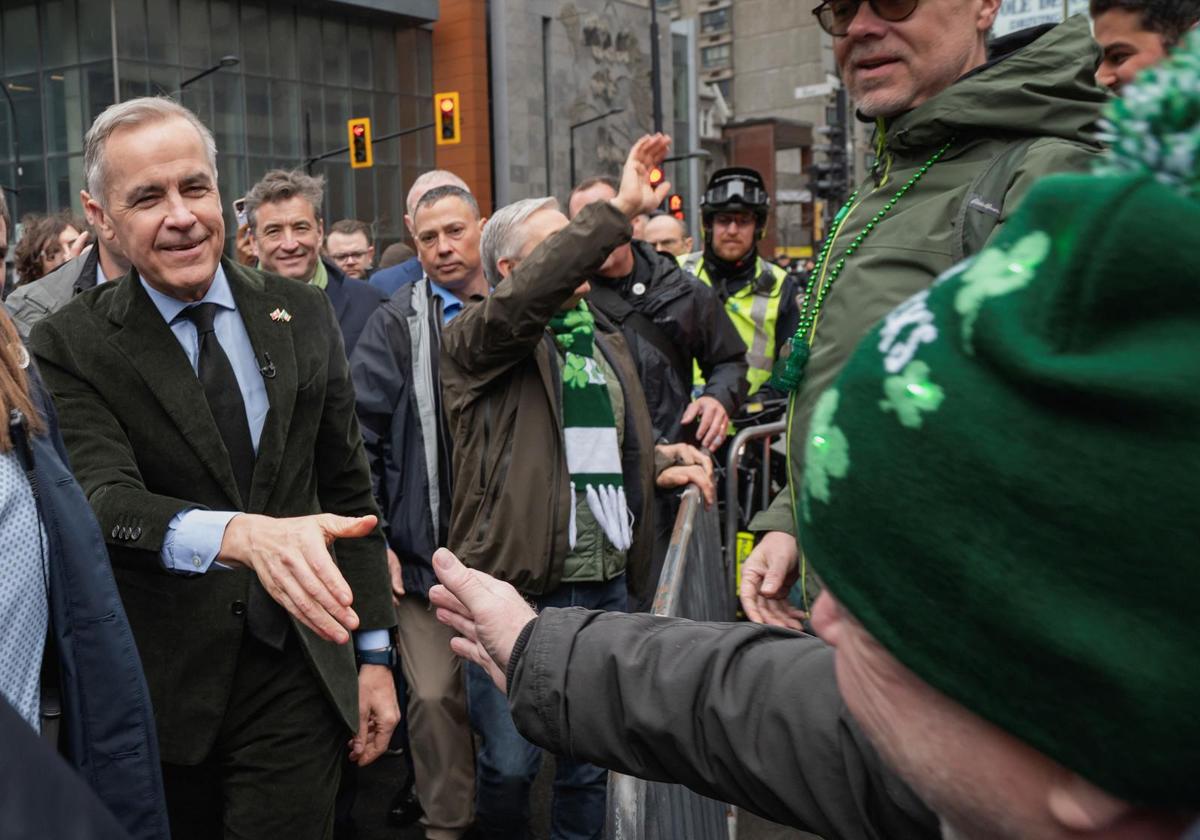 Mark Carney celebra San Patricio en Montreal.