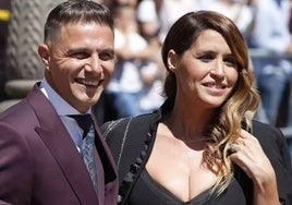 Joaquín Sánchez y su mujer, Susana Saborido, en una imagen de archivo.