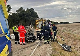 Estado en el que quedó el vehículo tras el accidente, en mayo de 2023.