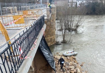 Inician la reparación del puente de San Esteban de Gormaz, dañado por las fuertes lluvias