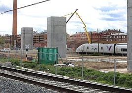 Obras del salto del carnero en Palencia.