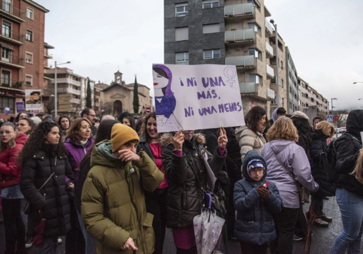 Manifestación el pasado 8 de marzo en Segovia con motivo del Día Internacional de la Mujer.