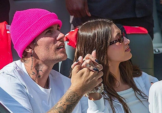 Justin Bieber con Hailey Baldwin, en una imagen de archivo.