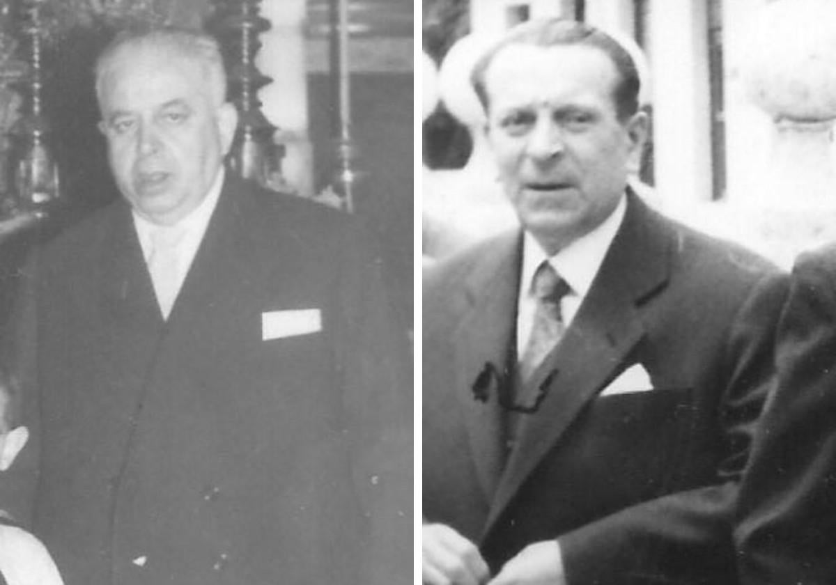 A la izquierda, José de la Fuente y la derecha, Emilio de la Fuente, fundadores de varias salas de cine en Valladolid.