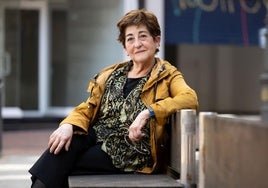 Cristina Agudo, en la plaza del Salvador.