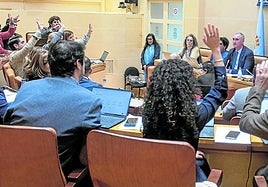 Votación de los presupuestos en el pleno de diciembre.