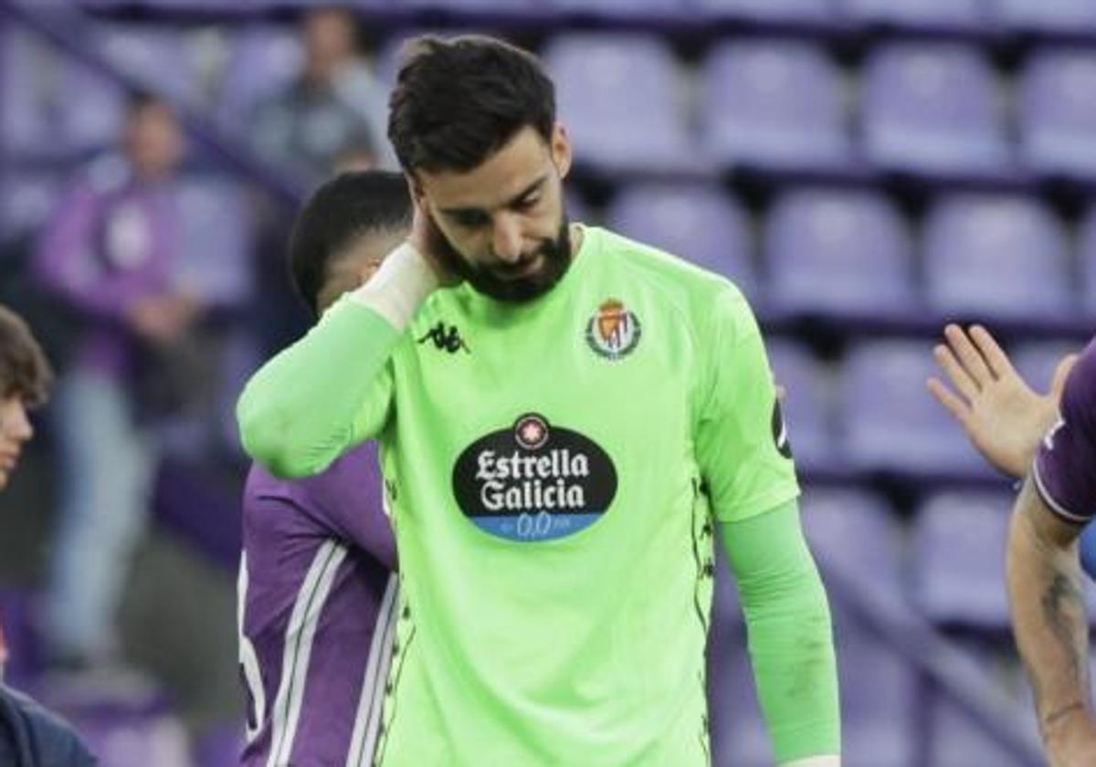 Un cariacontecido André Ferreira, tras la derrota del Real Valladolid por 0-4 ante el Getafe