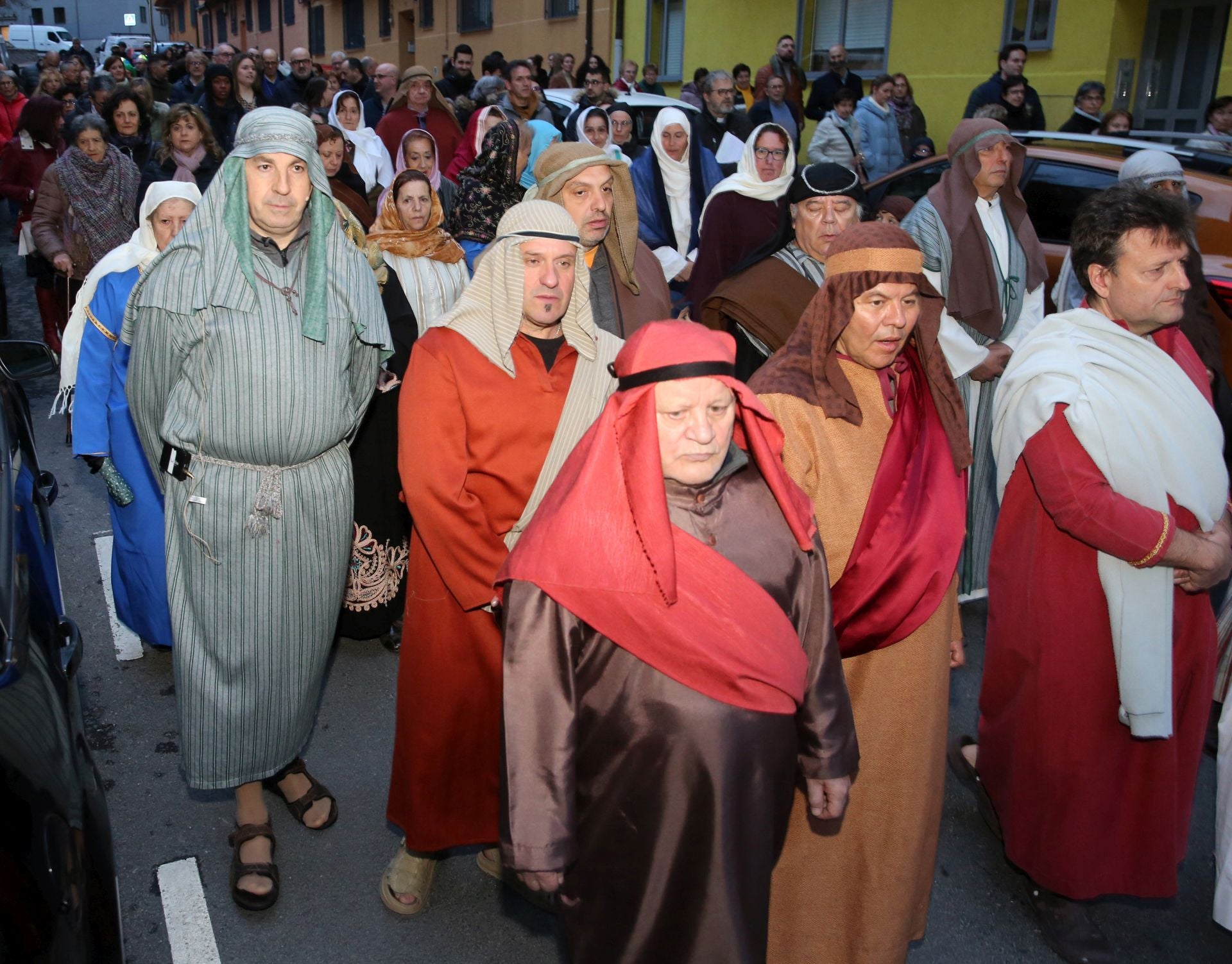 Fotografías del Vía Crucis escenificado de la Pasión