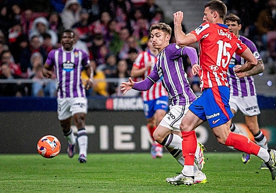 Imágenes de la derrota del Real Valladolid ante el Atlético de Madrid este lunes en el Riyad Air Metropolitano