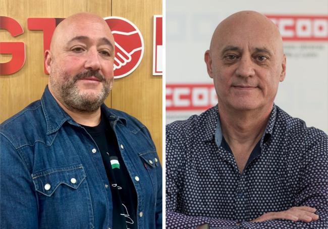 Alberto Miguel (UGT) y Fernando Fraile (CC OO).