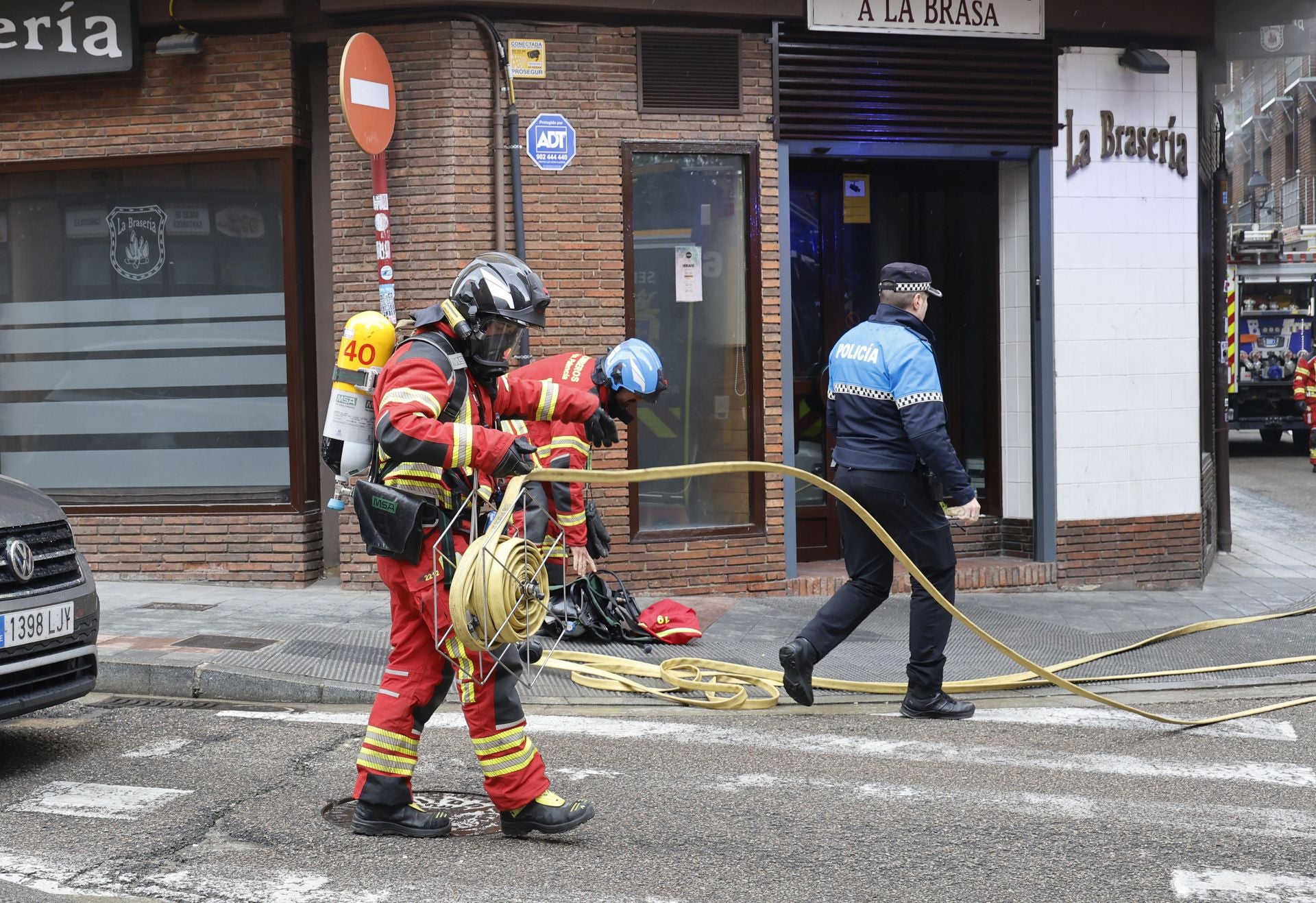 Incendio en el restaurante La Brasería