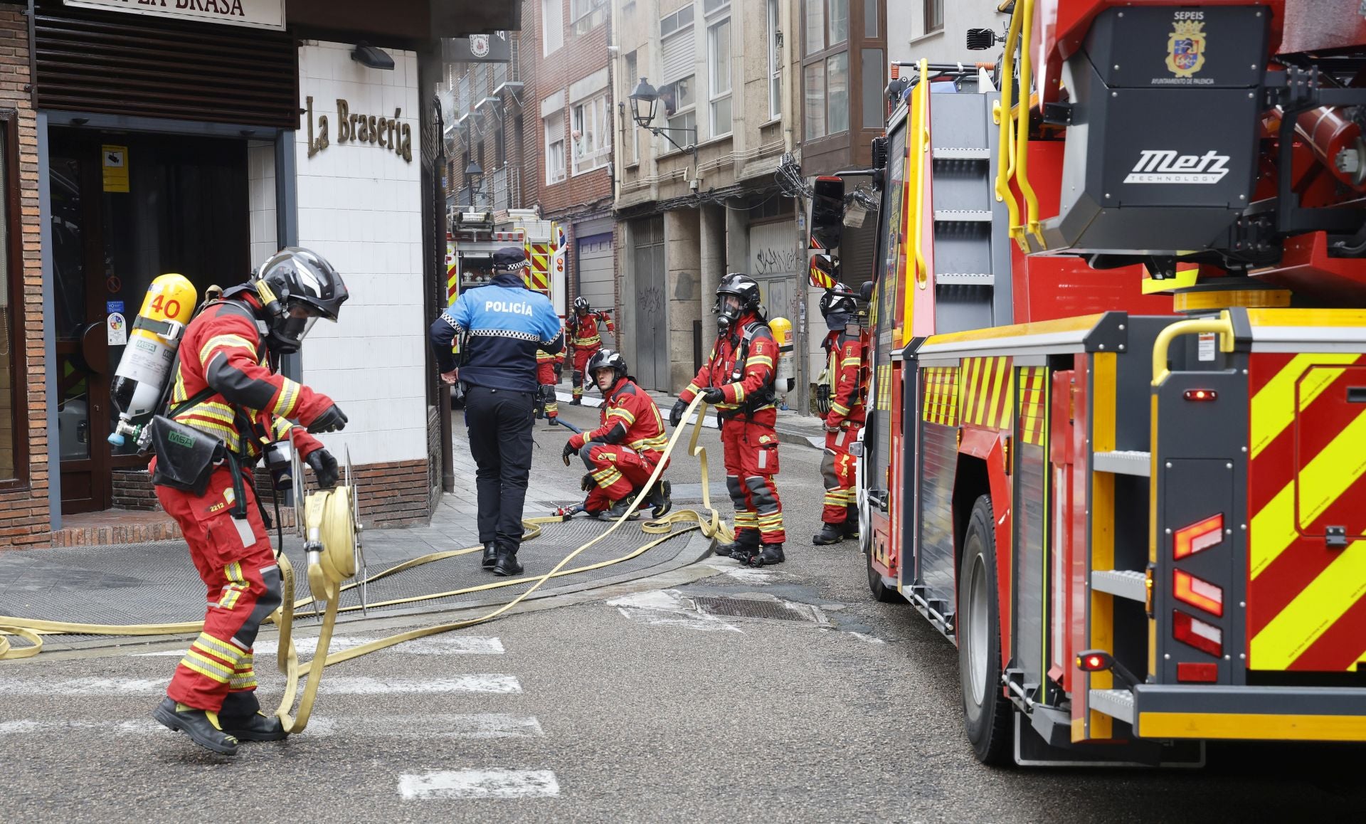 Incendio en el restaurante La Brasería