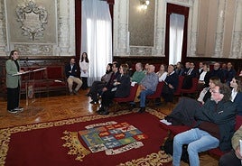 Sandra Amez, presidenta del Consejo de la Juventud de Castilla y León, este lunes en la Diputación.