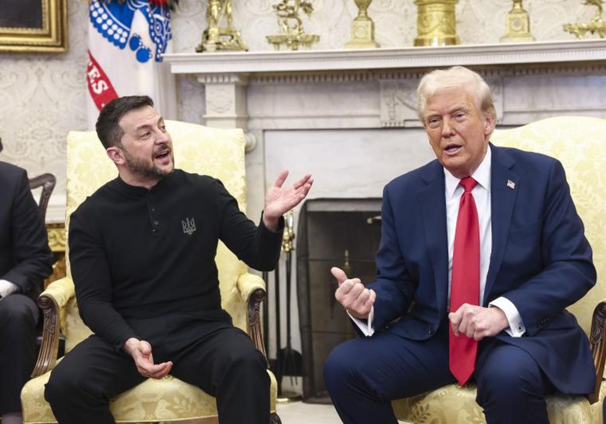Trump (a la derecha) y Zelenski, el 28 de febrero en la Casa Blanca.