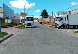 Calle Gremio de los Canteros, este miércoles festivo, donde ha tenido lugar la avería.