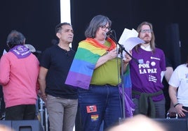 Lectura del manifiesto en la campa comunera.