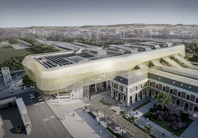 Infografía del proyecto de la nueva estación de trenes de Valladolid.