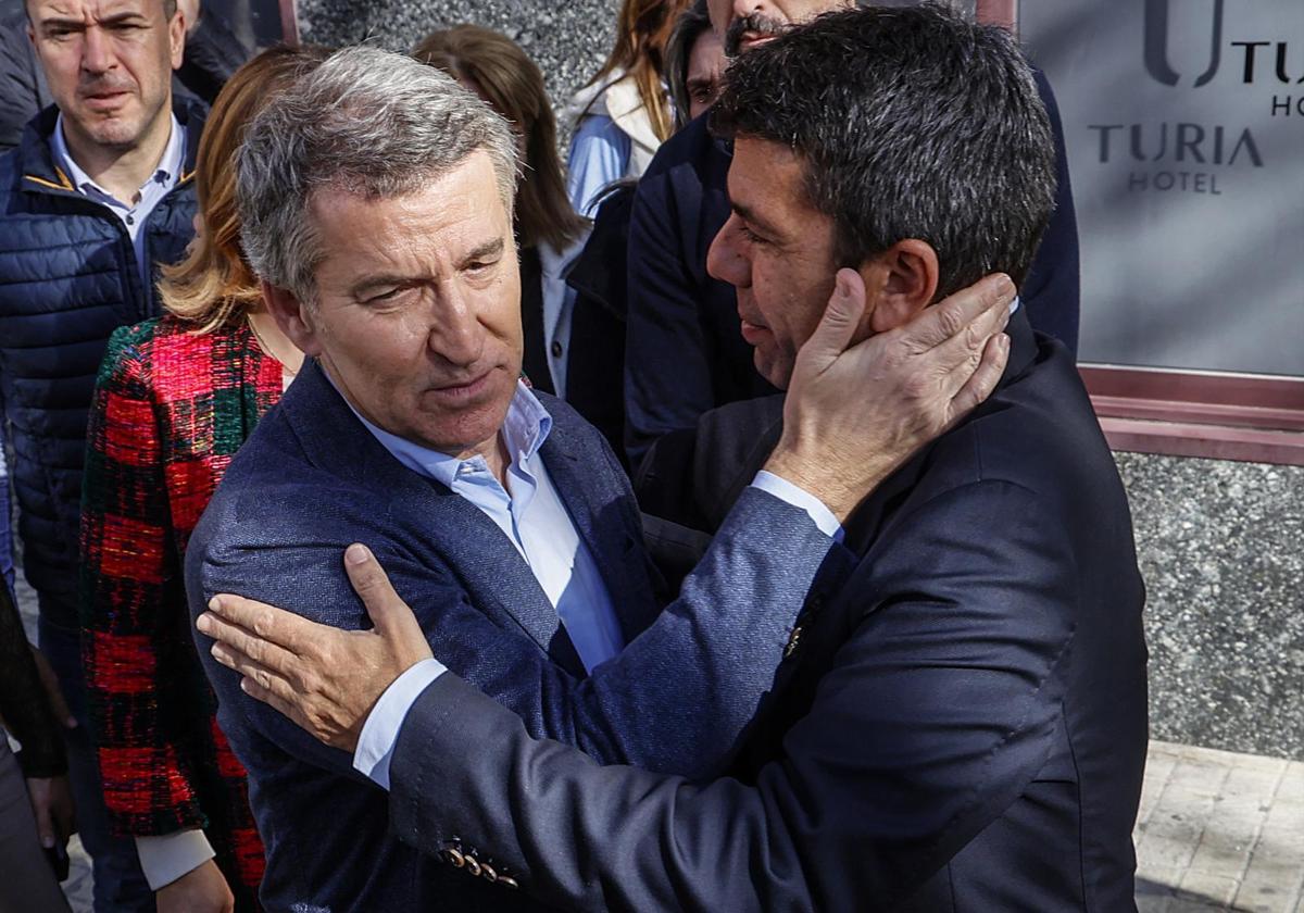 Feijóo y Mazón en un encuentro que mantuvieron en enero.