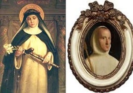 Santa Catalina de Siena y San Hugo de Cluny.
