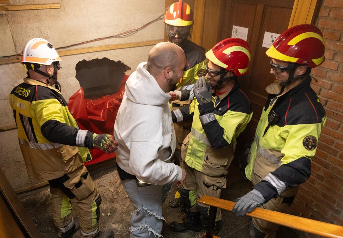 «Lo primero que hice tras ser rescatado del ascensor fue llamar a Palencia»