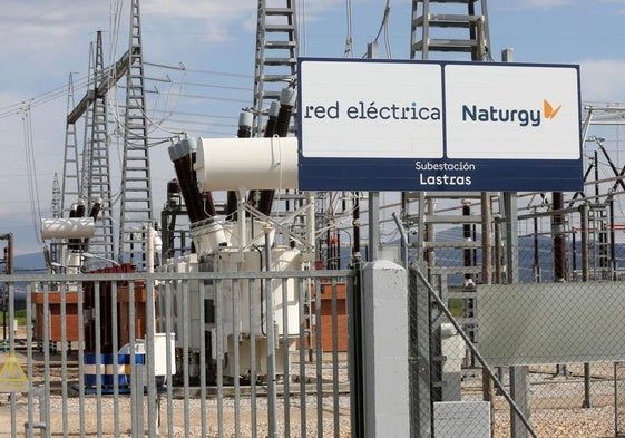 Subestación de Red Eléctrica en Lastras del Pozo, la única en toda la provincia de Segovia.