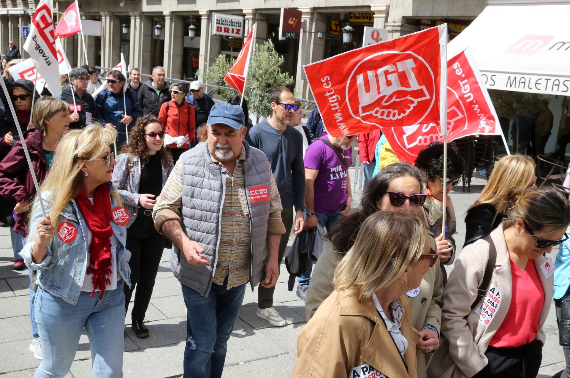 Fotografías de la manifestación del Primero de Mayo en Segovia