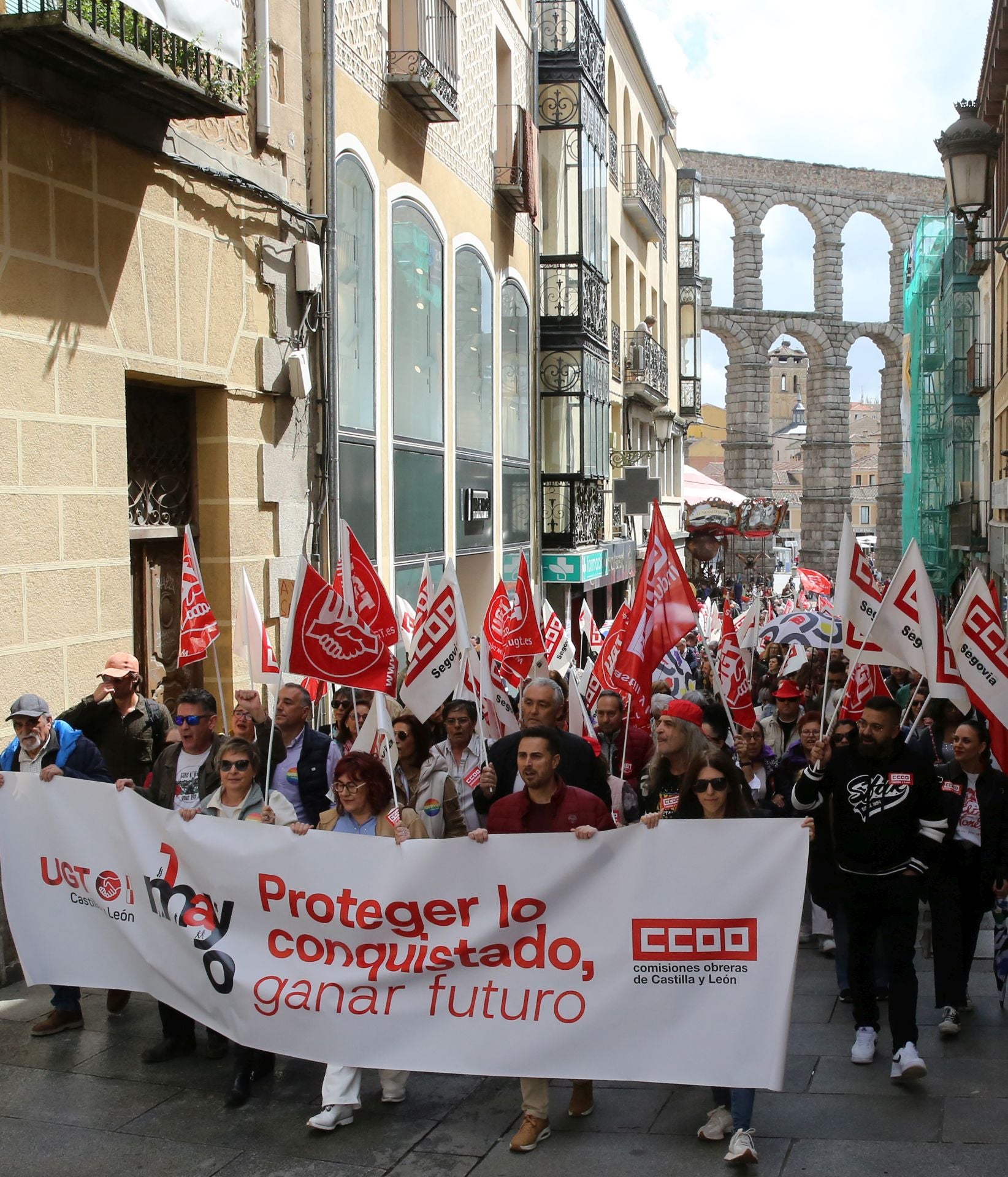 Fotografías de la manifestación del Primero de Mayo en Segovia