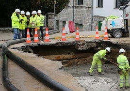 El socavón en la travesía de San Rafael fue el daño más costoso provocado por las borrascas.